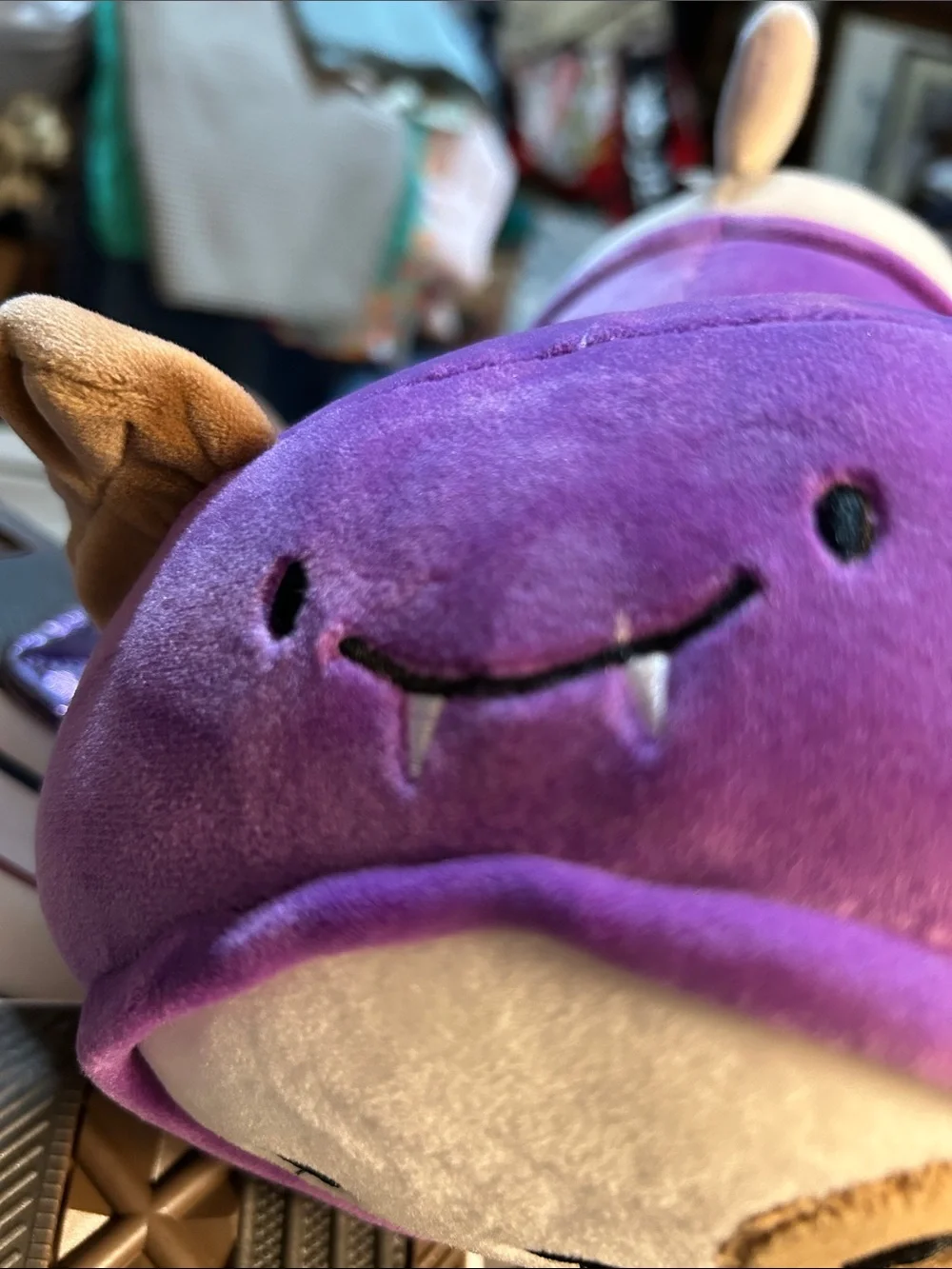 Walgreens Hug Me Puppy /Batman C ostume  Purple Cream and Brown Plush NWT